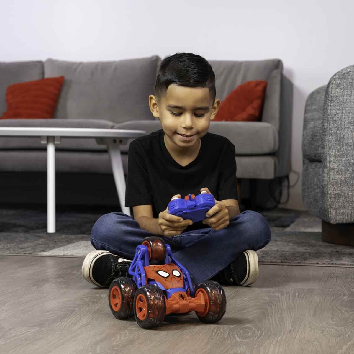Işıklı Spider-Man Stunt USB Şarjlı Uzaktan Kumandalı Akrobat Araba