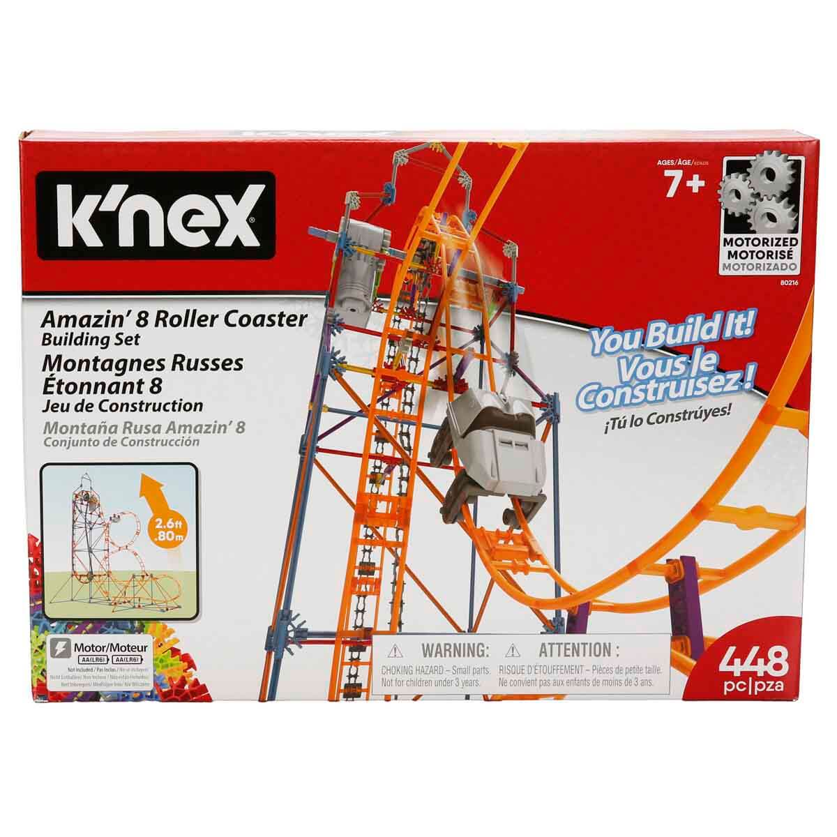 Knex Amazin 8 Roller Coaster Motorlu Yapım Seti 448 Parça | Toyzz Shop