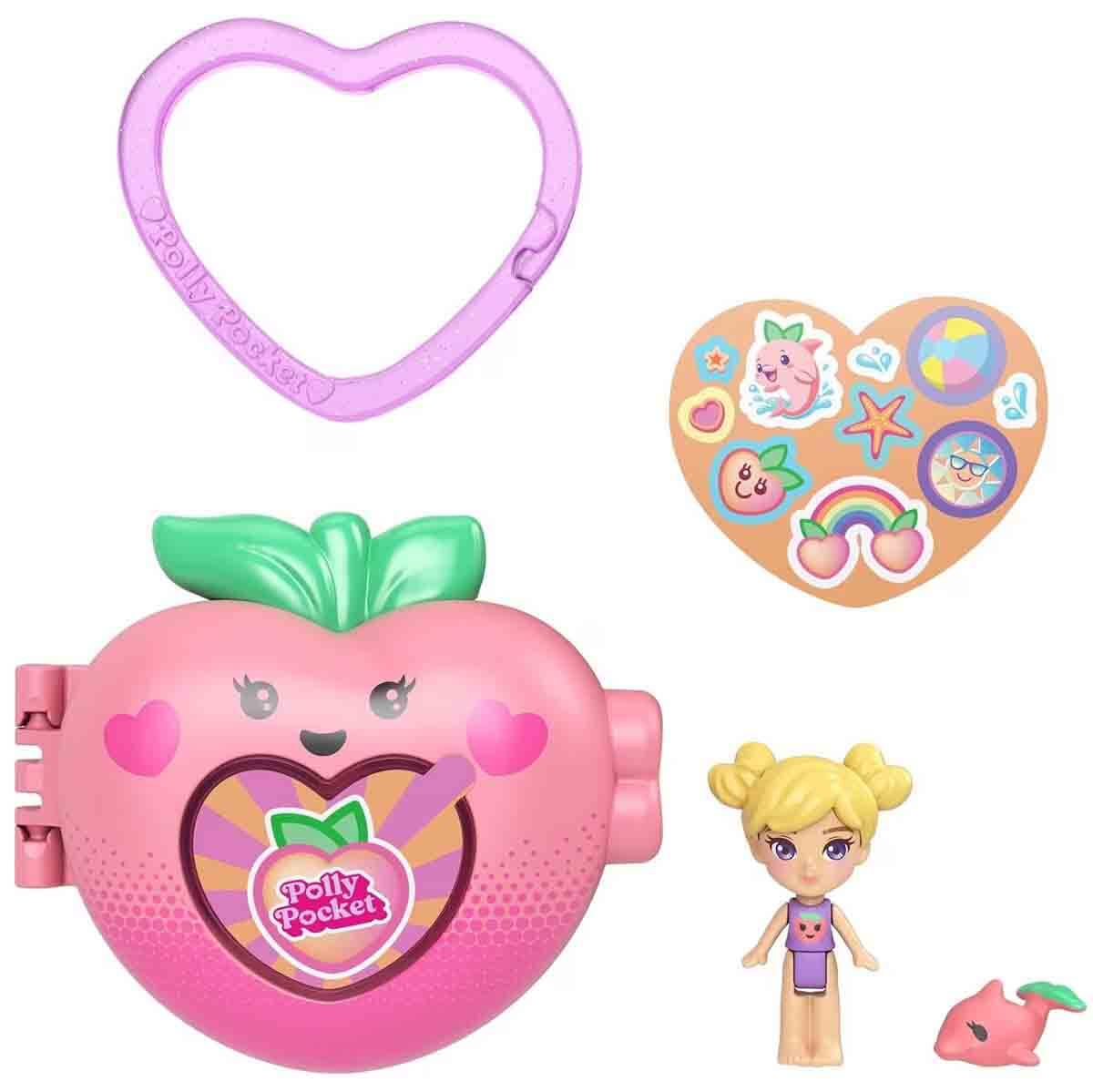 Polly Pocket Meyve Temalı Sürpriz Set JKC86 - Şeftali Jkc87