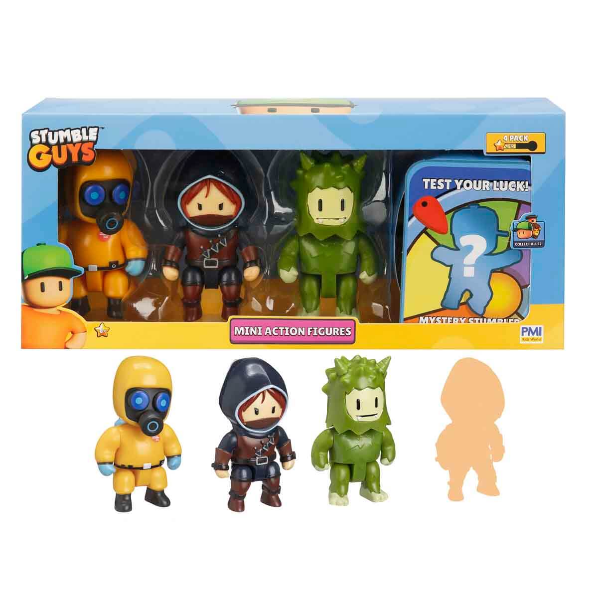 Stumble Guys 4'lü Mini Aksiyon Figür Seti PMI/SG3204 - Hazmat Nbc