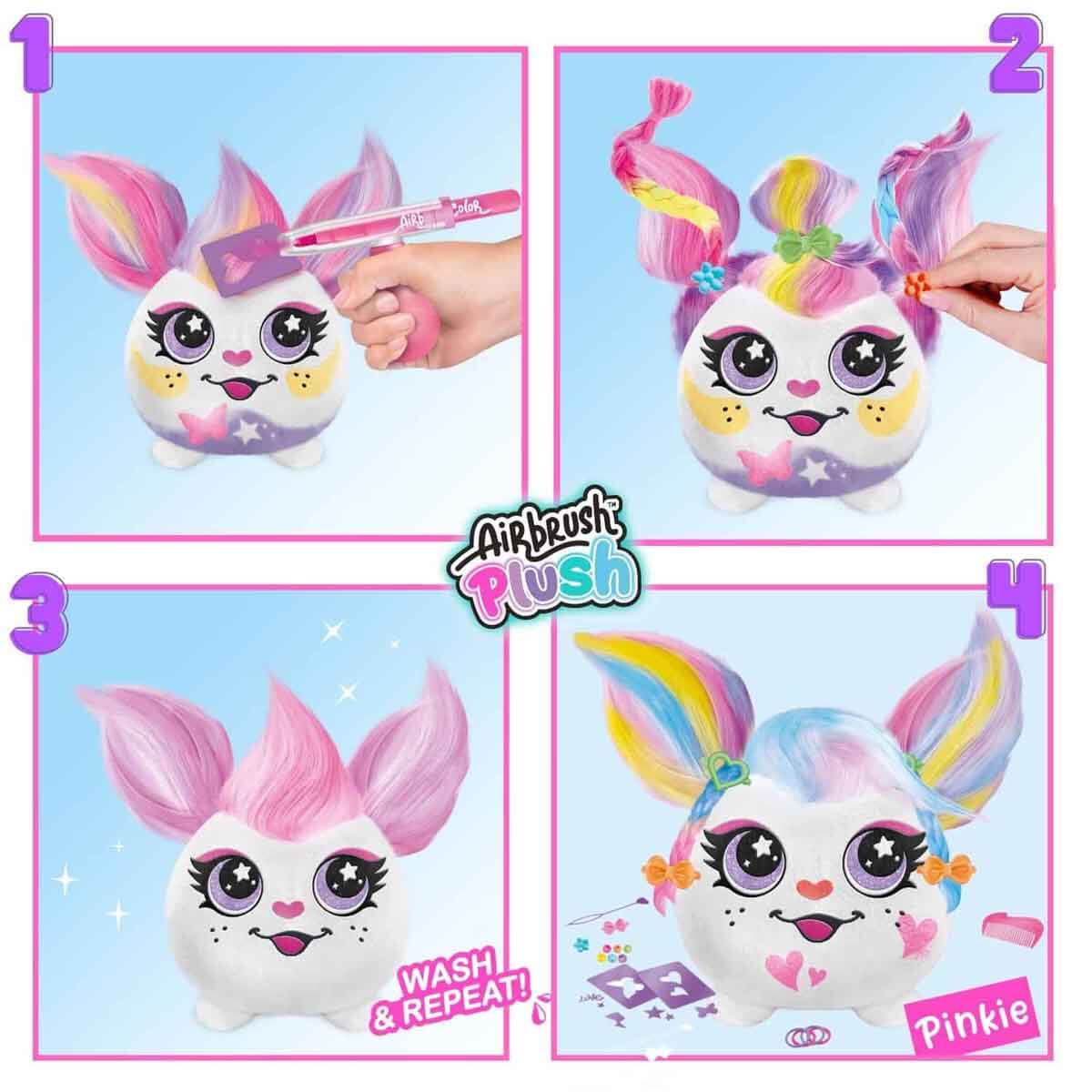 Airbrush Plush Hair'iffic Mini Saç Tasarımı Oyun Seti - Pinkie