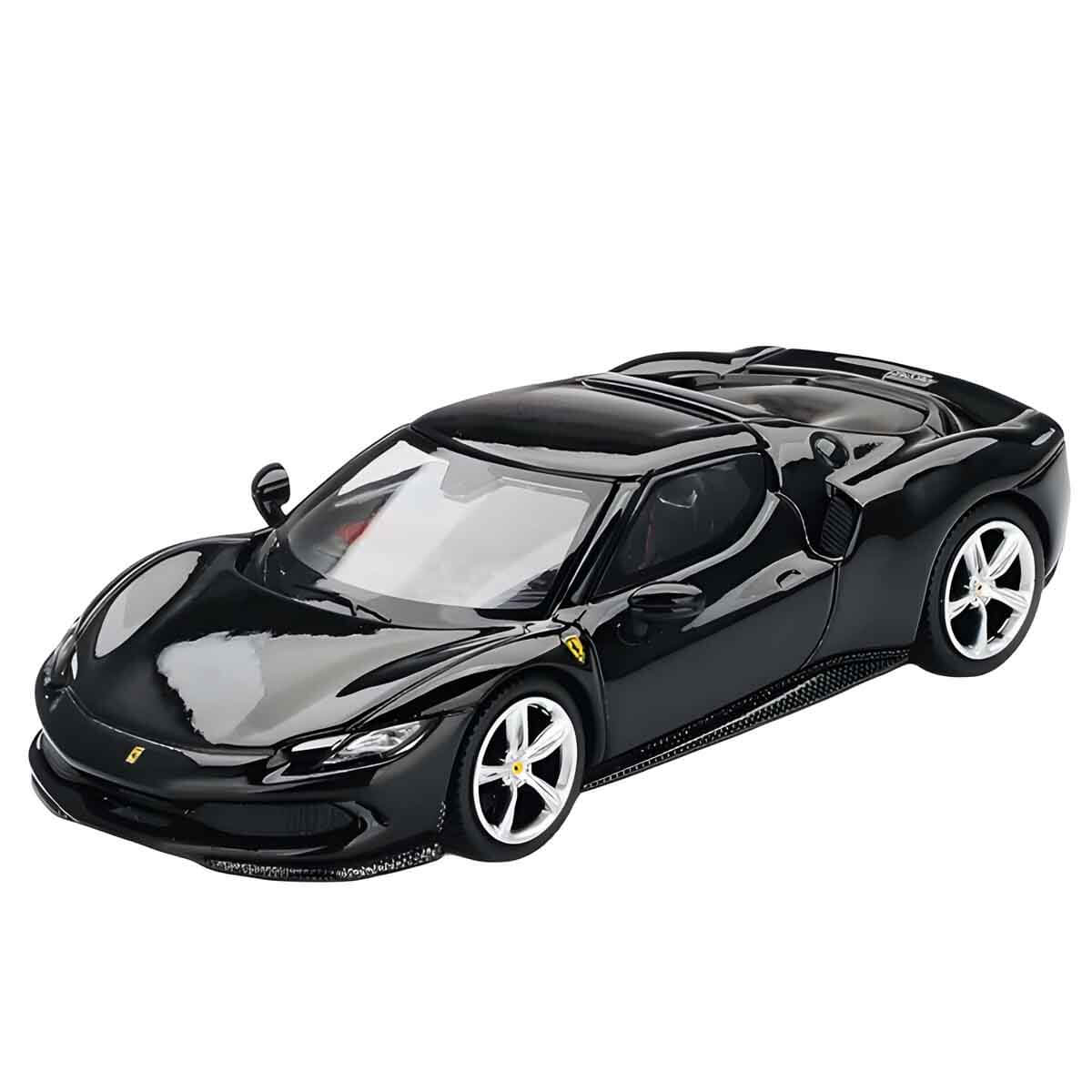 1:64 Mini Gt Ferrari 296 GTB Nero Daytona Diecast Model Araba