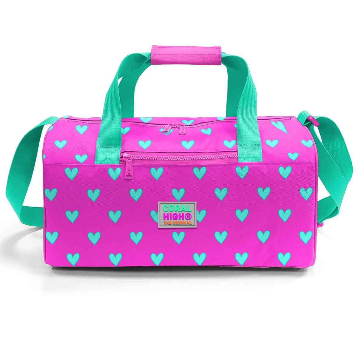 undefined - 4697a_Coral_High_Pembe_Yesil_Kalp_Desenli_Spor_Cantasi_2.jpg