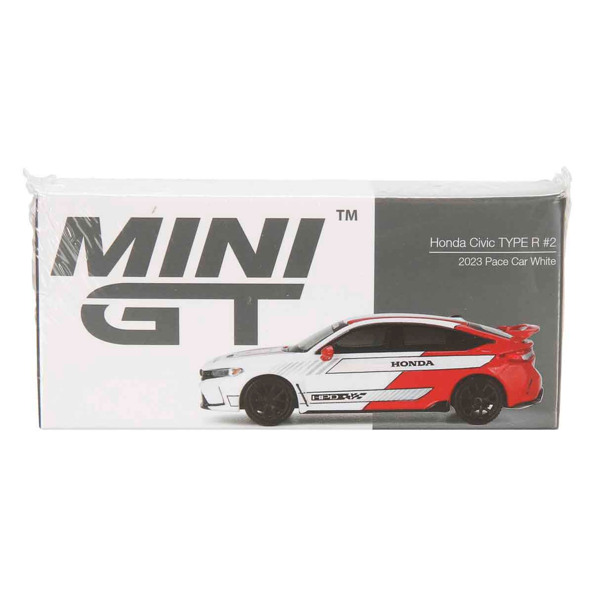 1:64 Mini GT Honda Civic TYPE R #2 2023 Pace Car White Diecast