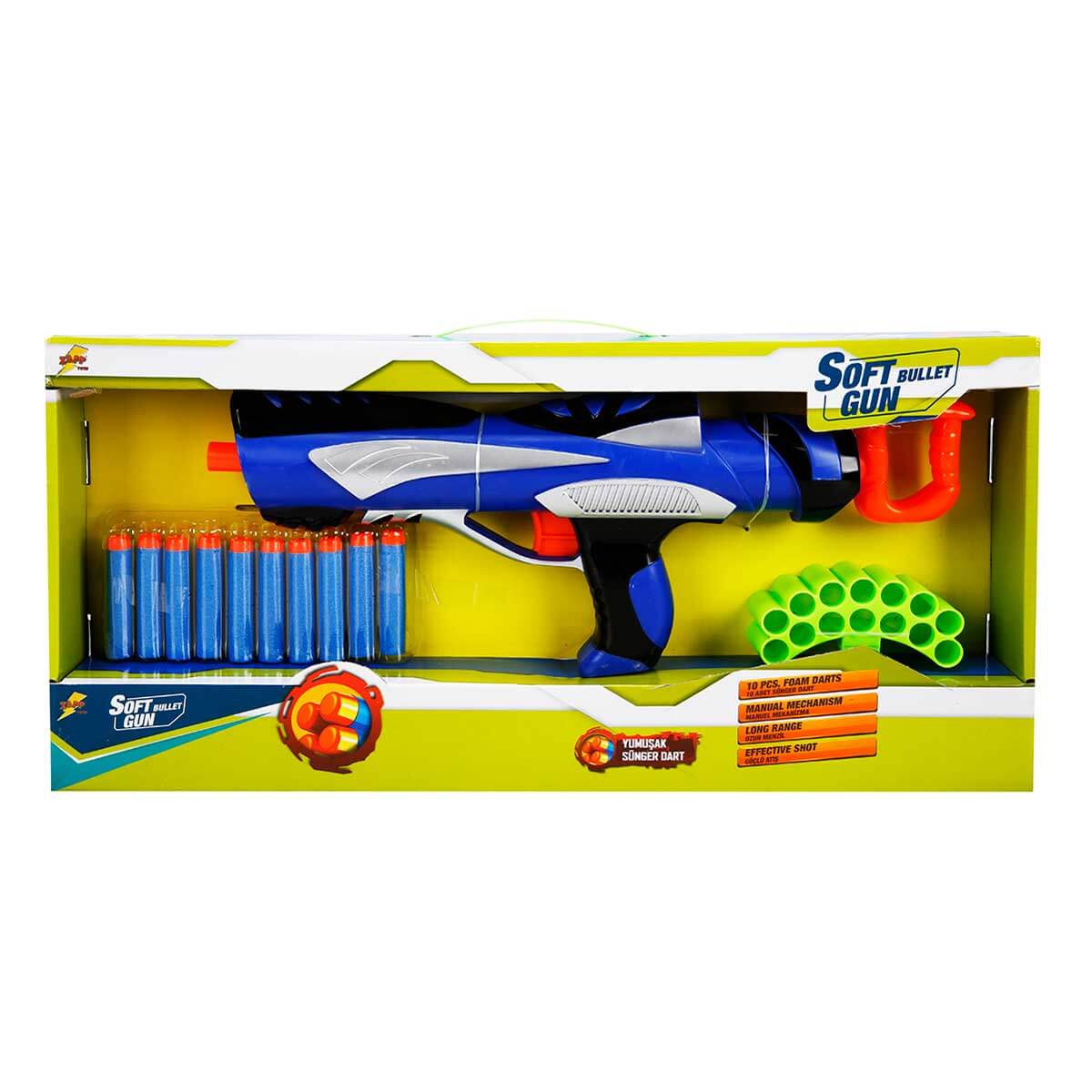 Soft Bullet Sünger Dart Atan Tüfek - Yeşil | Toyzz Shop