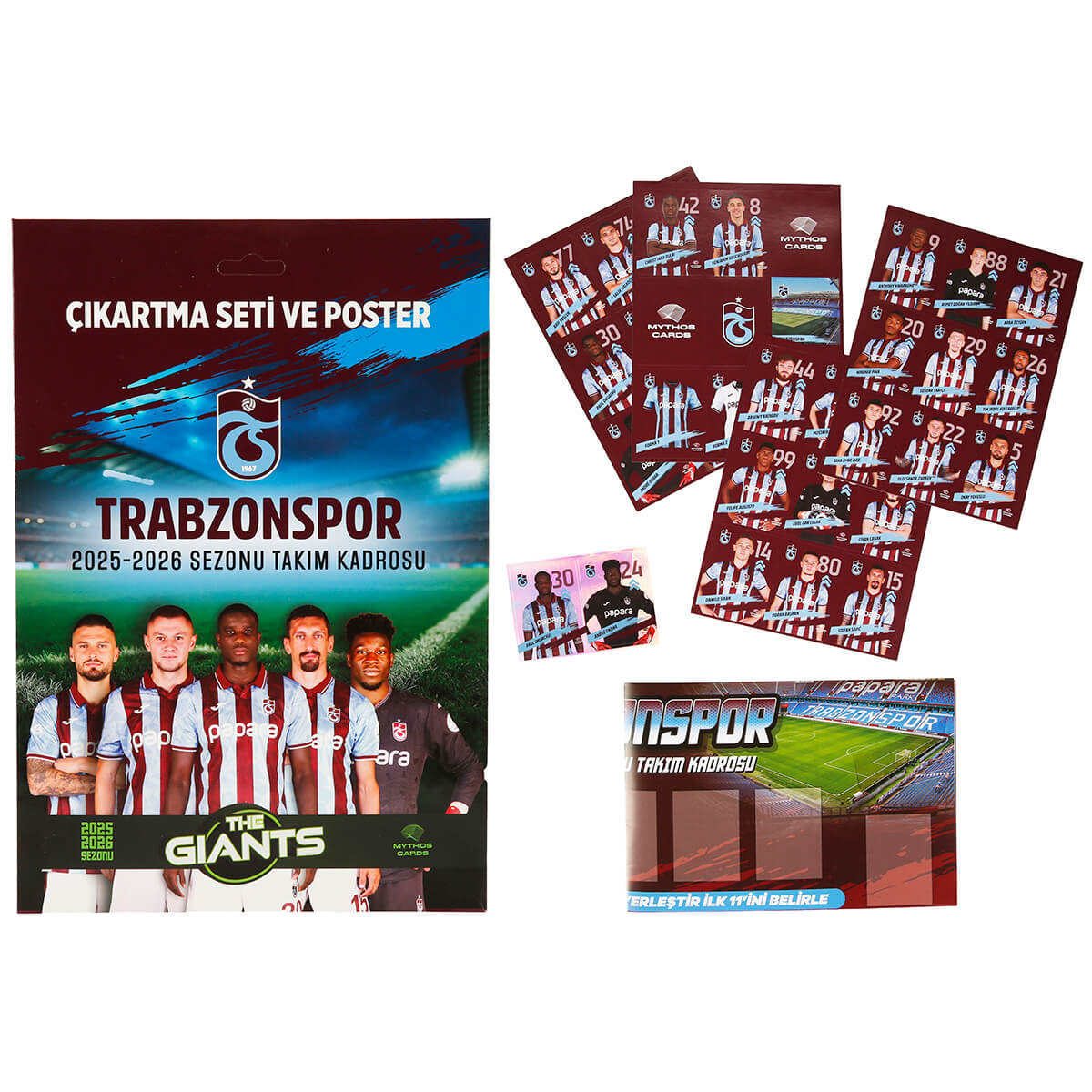 Trabzonspor The Giants 2025-26 Sezonu Poster ve Çıkartma Seti