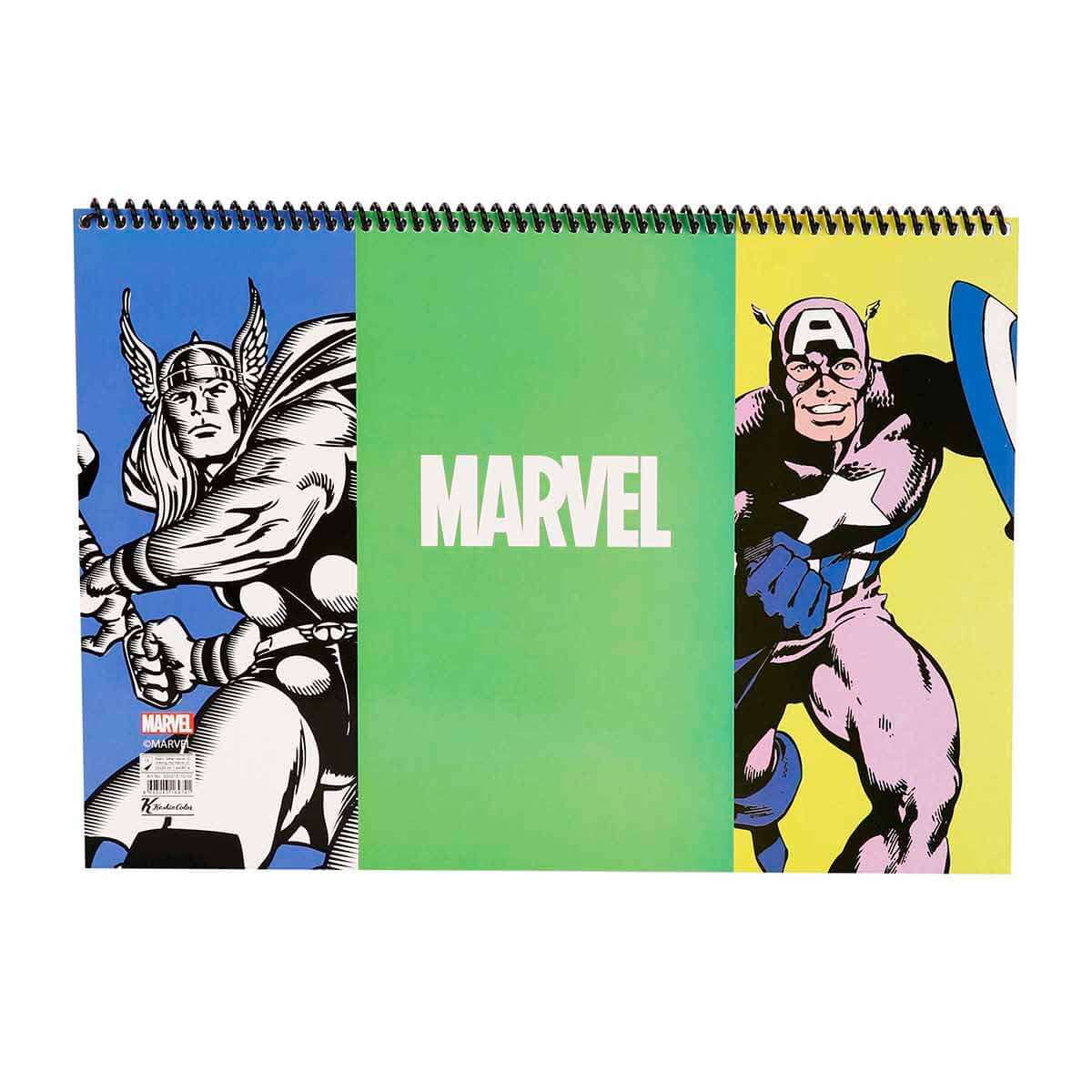 Marvel Resim Defteri 25 x 35 cm 15 Yaprak - Thor-Captain America