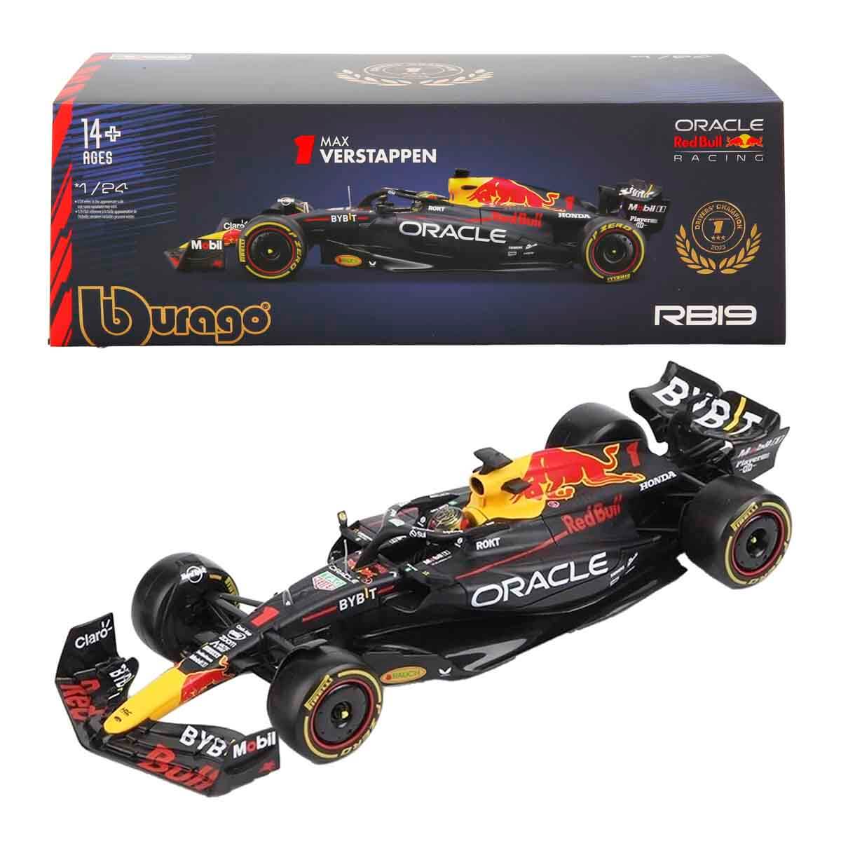 ミニカー Red Bull Racing RB19 Max Verstappen 1:24 Red Bull RB19 Formula 1 Yarış Arabası - 1-Max Verstappen