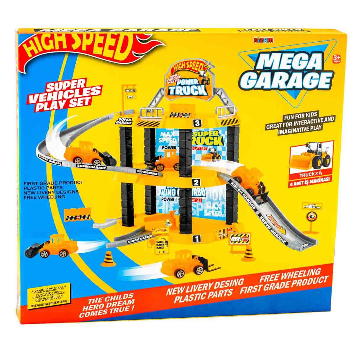 High Speed 4 Araçlı Mega Garaj Seti - Sky King Airport | Toyzz Shop