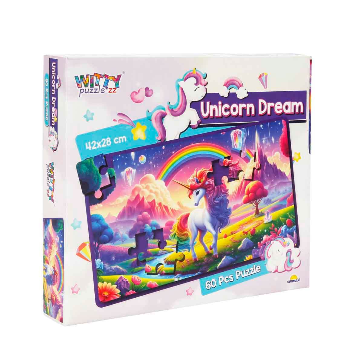 60 Parça Puzzle: Unicorn ve Büyülü Dünya | Toyzz Shop