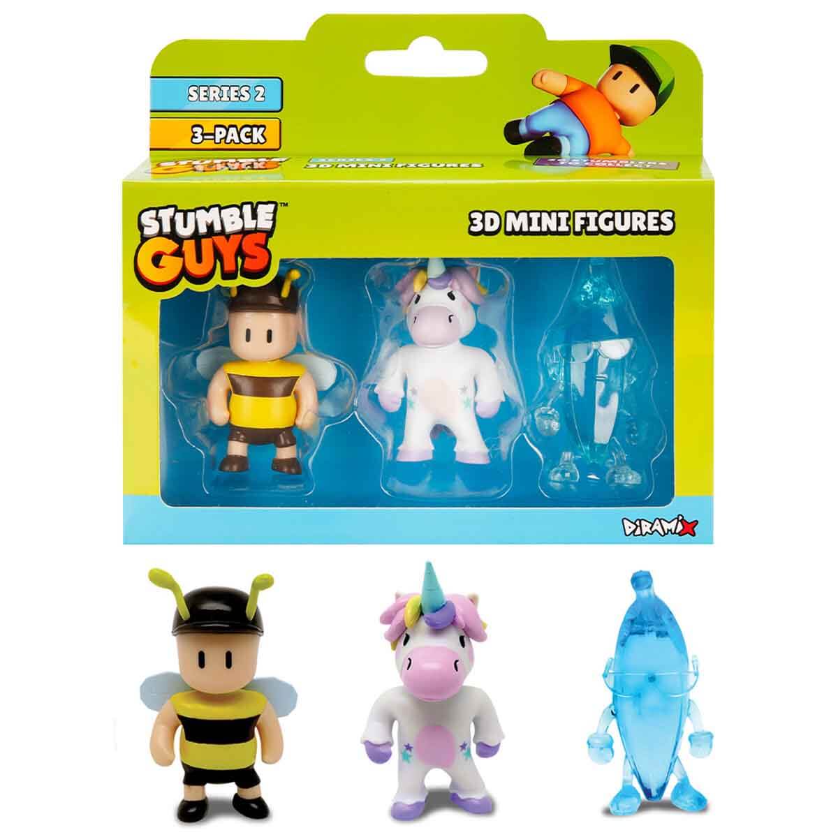 Stumble Guys Panini Mini Figurines Stumble Guys Series 1 3D Pack De 3