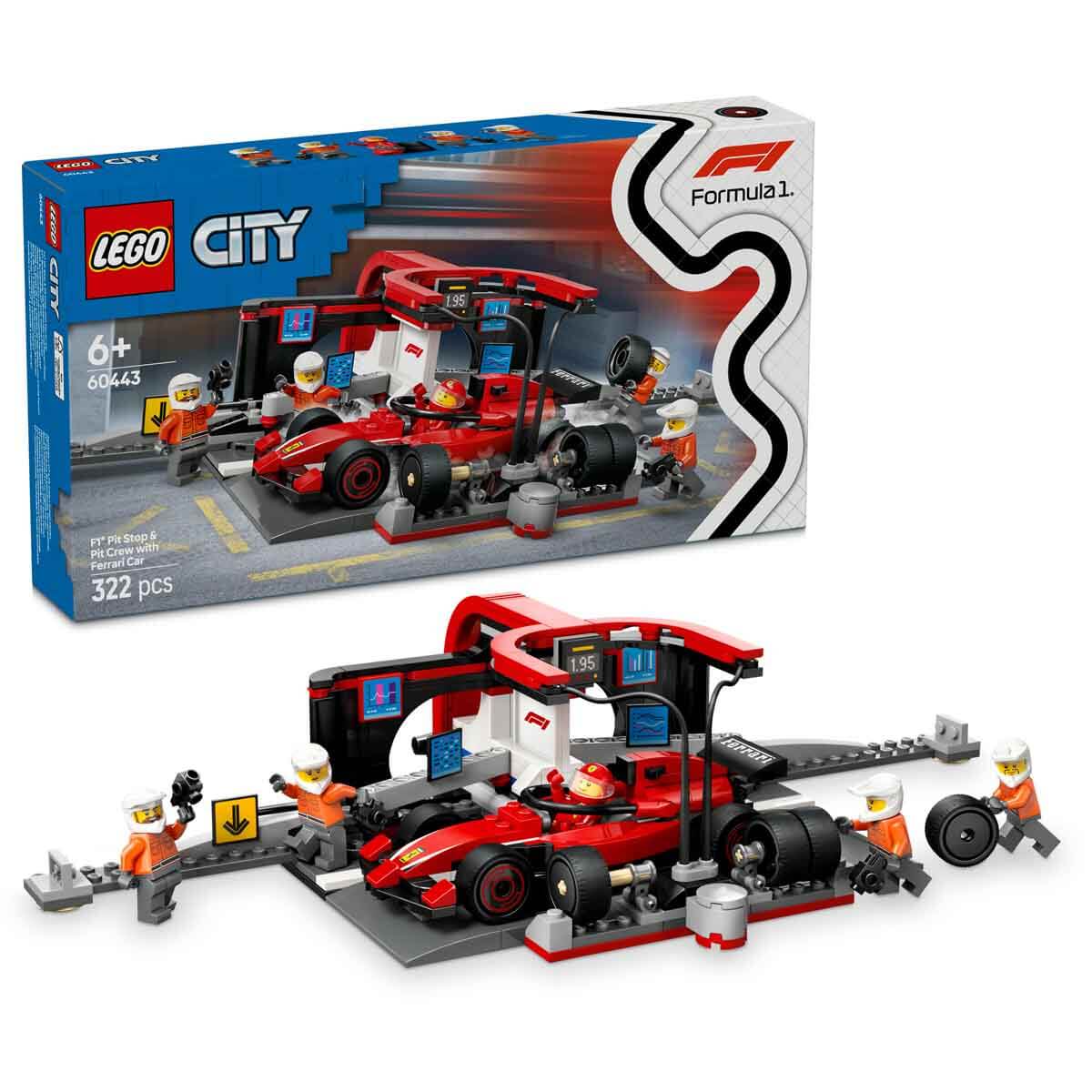 たそ LEGO City Ferrari Arabalı F1 Pit Stop ve Pit Ekibi 60443 - 6 Yaş