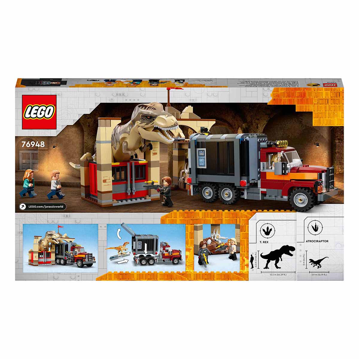 LEGO Jurassic World T. Rex ve Atrociraptor Dinozor Kaçışı 76948