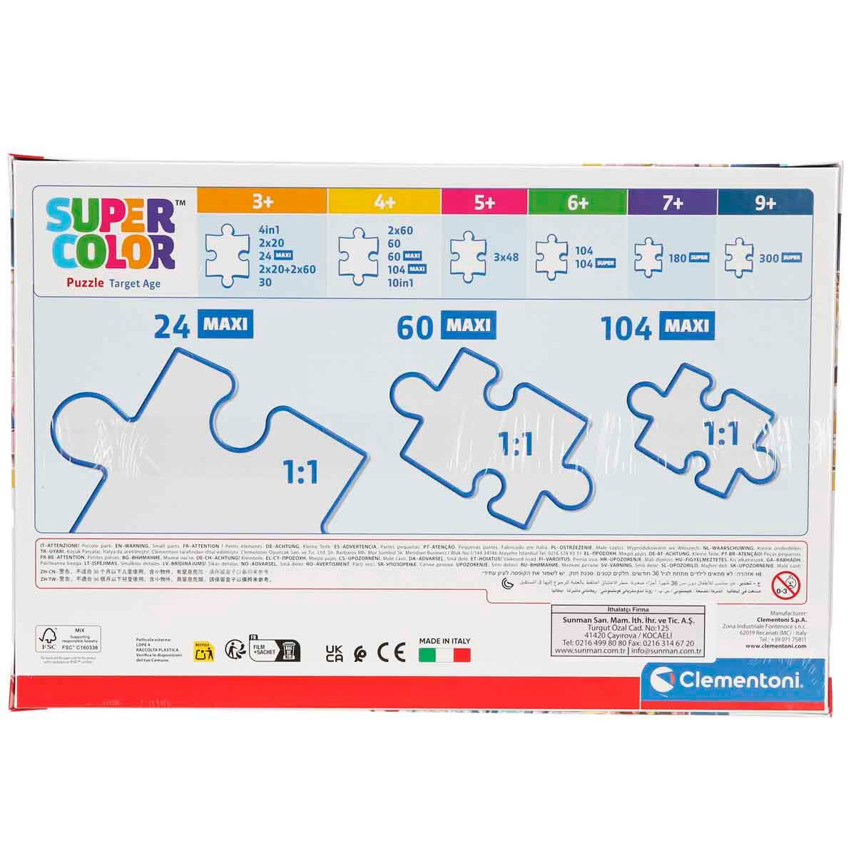 60 Parça Maxi Supercolor Puzzle: Sonic The Hedgehog | Toyzz Shop
