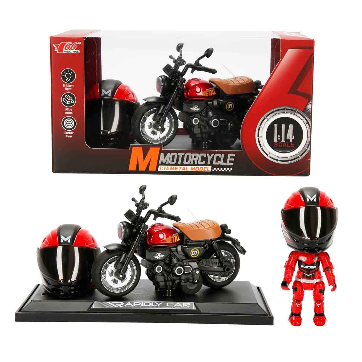 1:14 Sesli ve Işıklı Honda Monkey Die Cast Çek Bırak Motosiklet