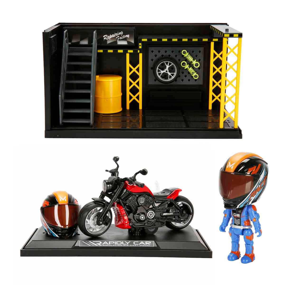 1:12 Sesli ve Işıklı Harley Wolverine Die Cast Çek Bırak
