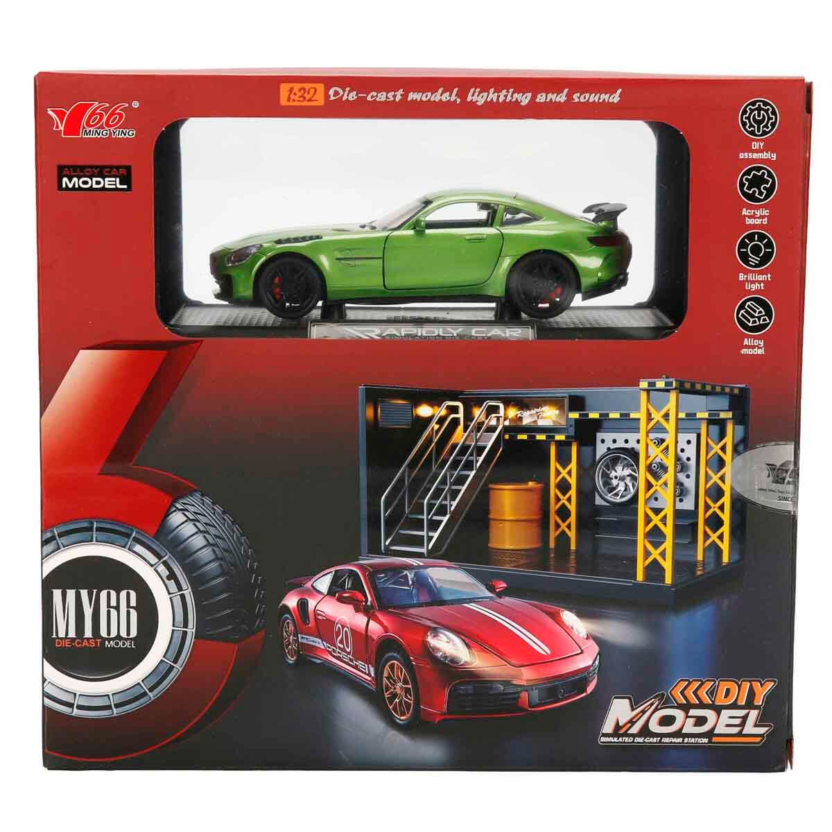 1:32 Sesli ve Işıklı Mercedes Benz GT Die Cast Çek Bırak Model
