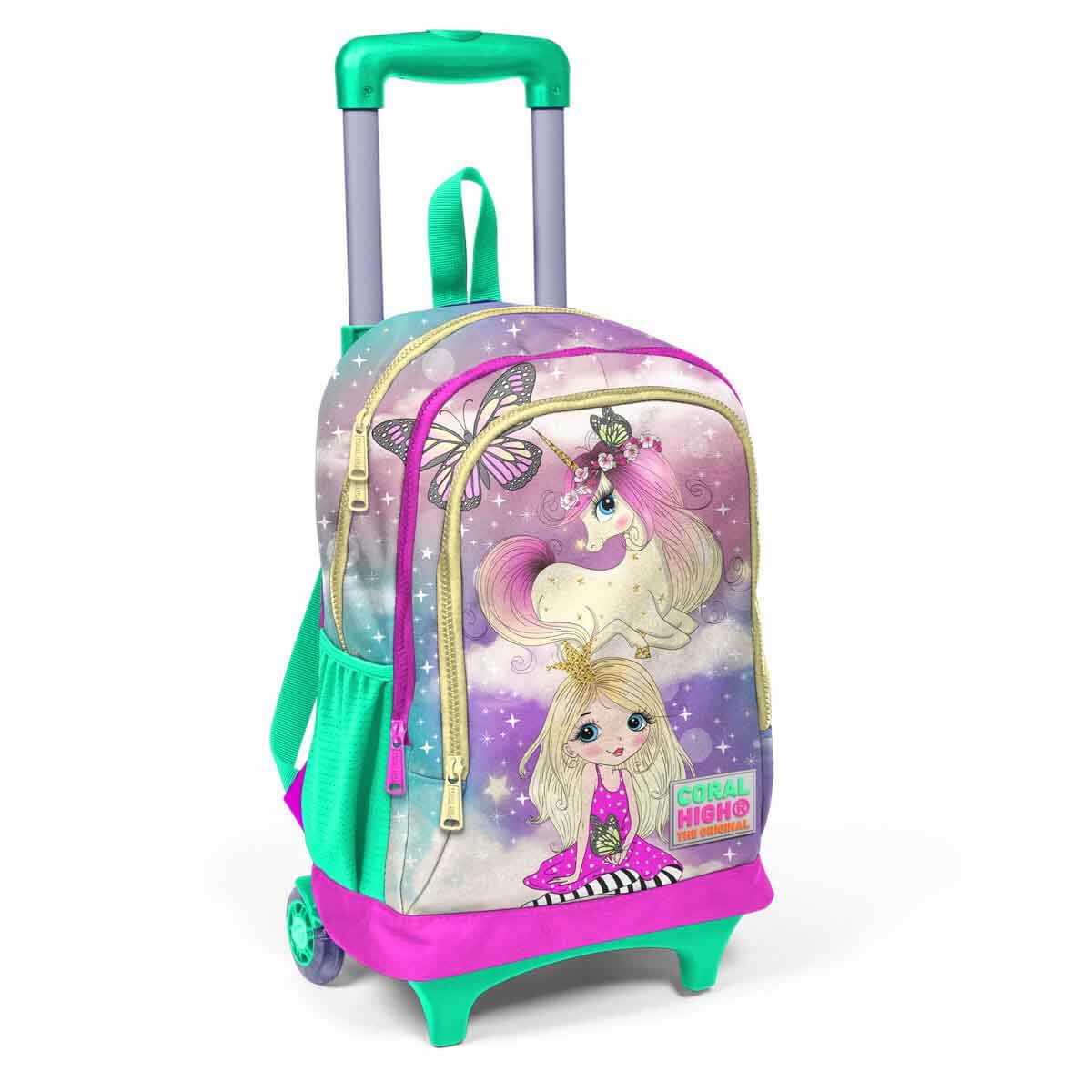 undefined - 5d0bb_Coral_High_Unicorn_Prenses_Isikli_Tekerlekli_Cekce.jpg