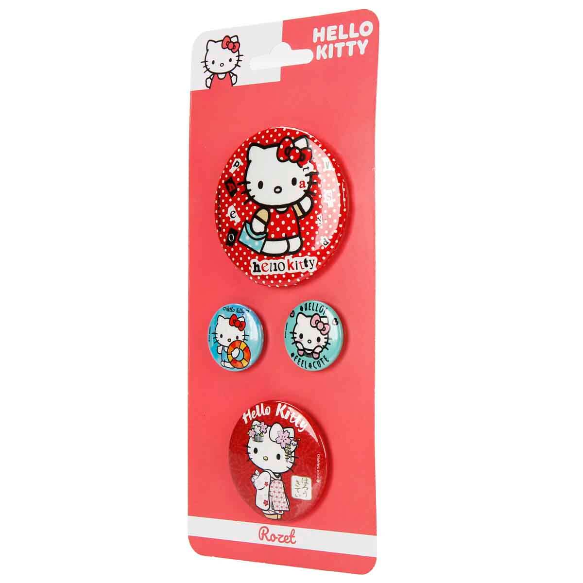 Hello Kitty And Friends 4'lü Rozet Seti - Kuromi-Cheeky But