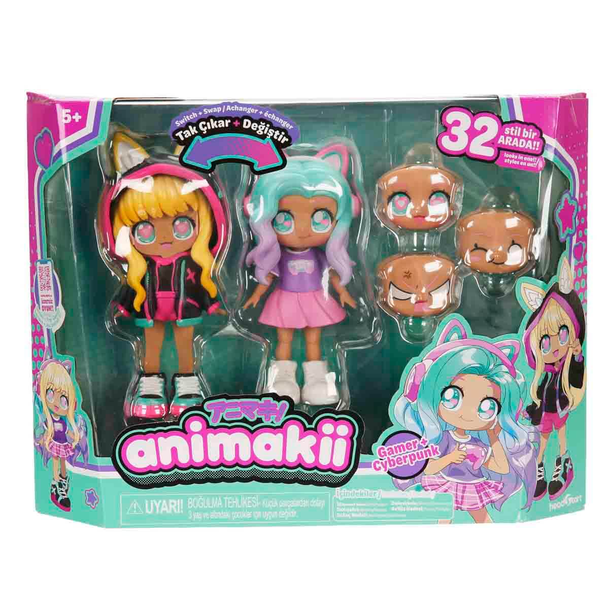 Animakii Bebek ve Aksesuar Seti - Gamer Ve Cyberpunk | Toyzz Shop