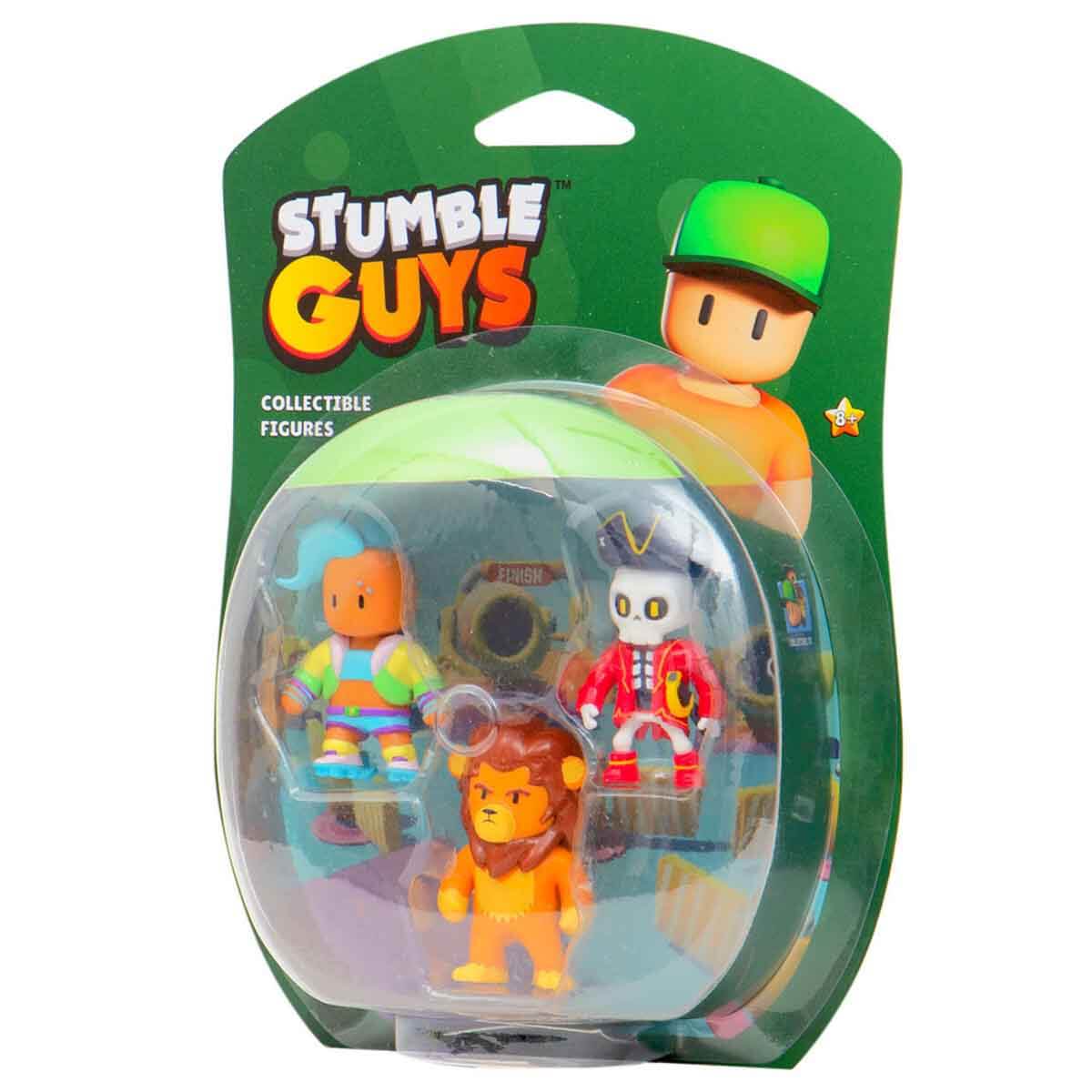 Stumble Guys 3'lü Figür Seti - Ninja Kai – Sprinkles – Green Alien