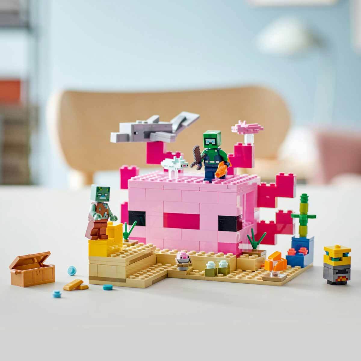LEGO Minecraft Aksolotl Evi 21247 - 7 Yaş ve Üzeri Çocuklar için