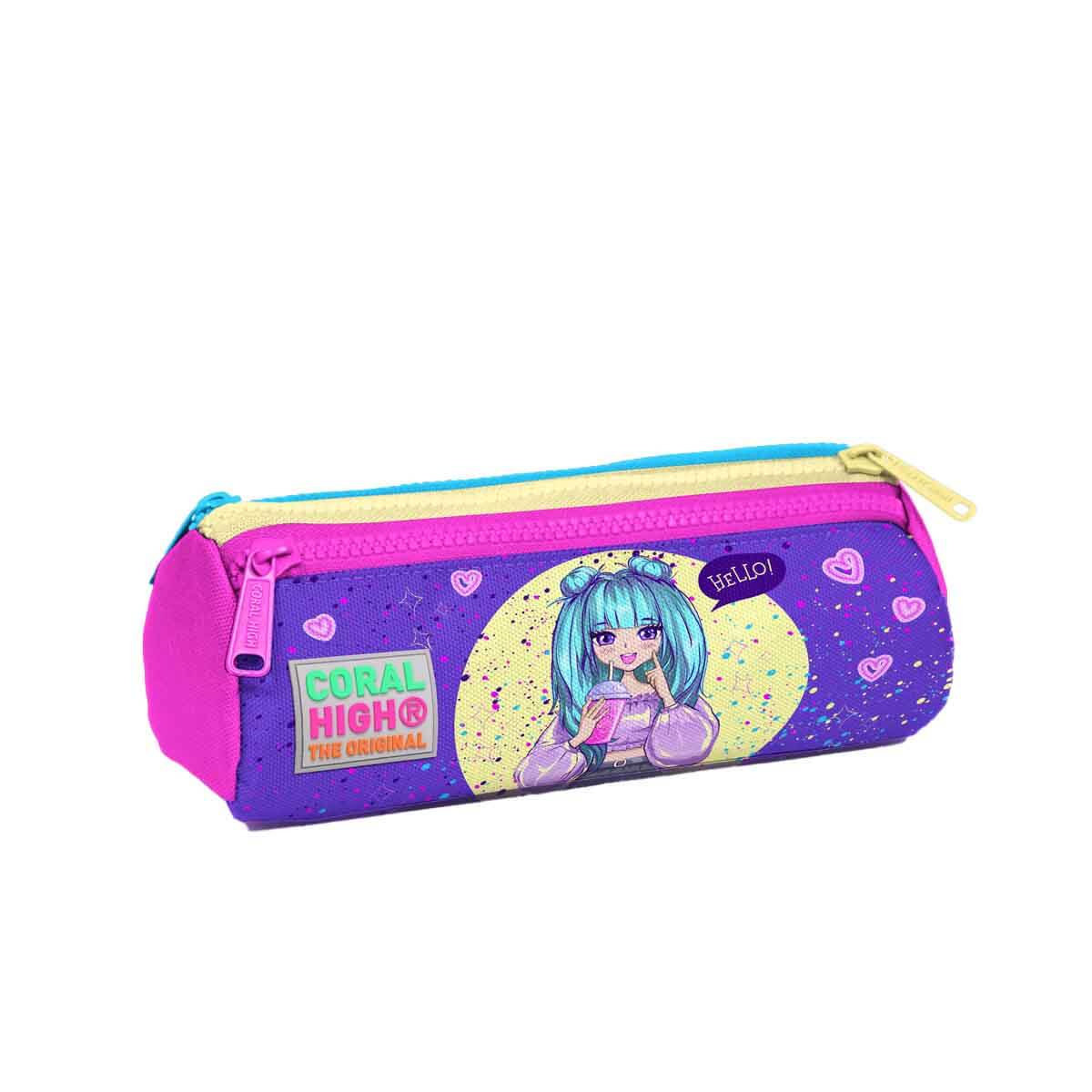 Coral High Mavi Saçlı Anime Desenli Kalem Kutusu 22035 | Toyzz Shop