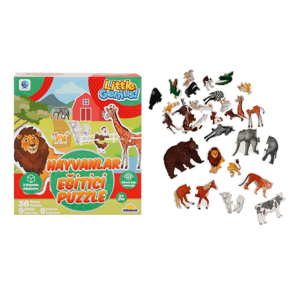 Smile Games 36 Parça Eğitici Puzzle: Hayvanlar | Toyzz Shop