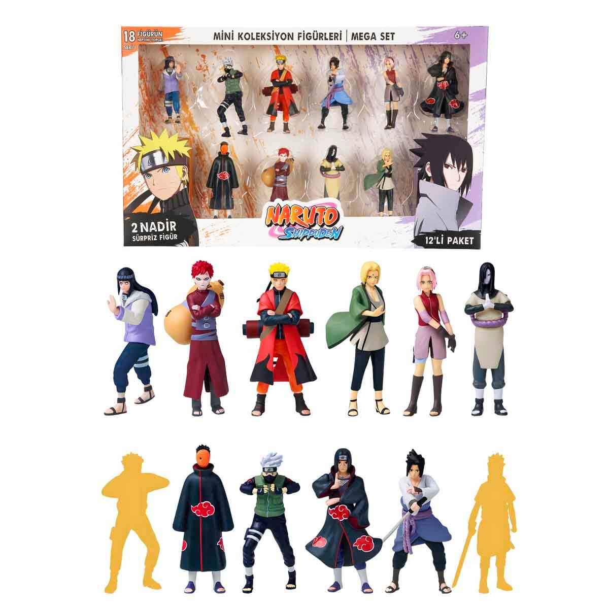 Naruto Shippuden 12'li Figür Seti S1 - Mor Hırkalı Hinata'Lı Set