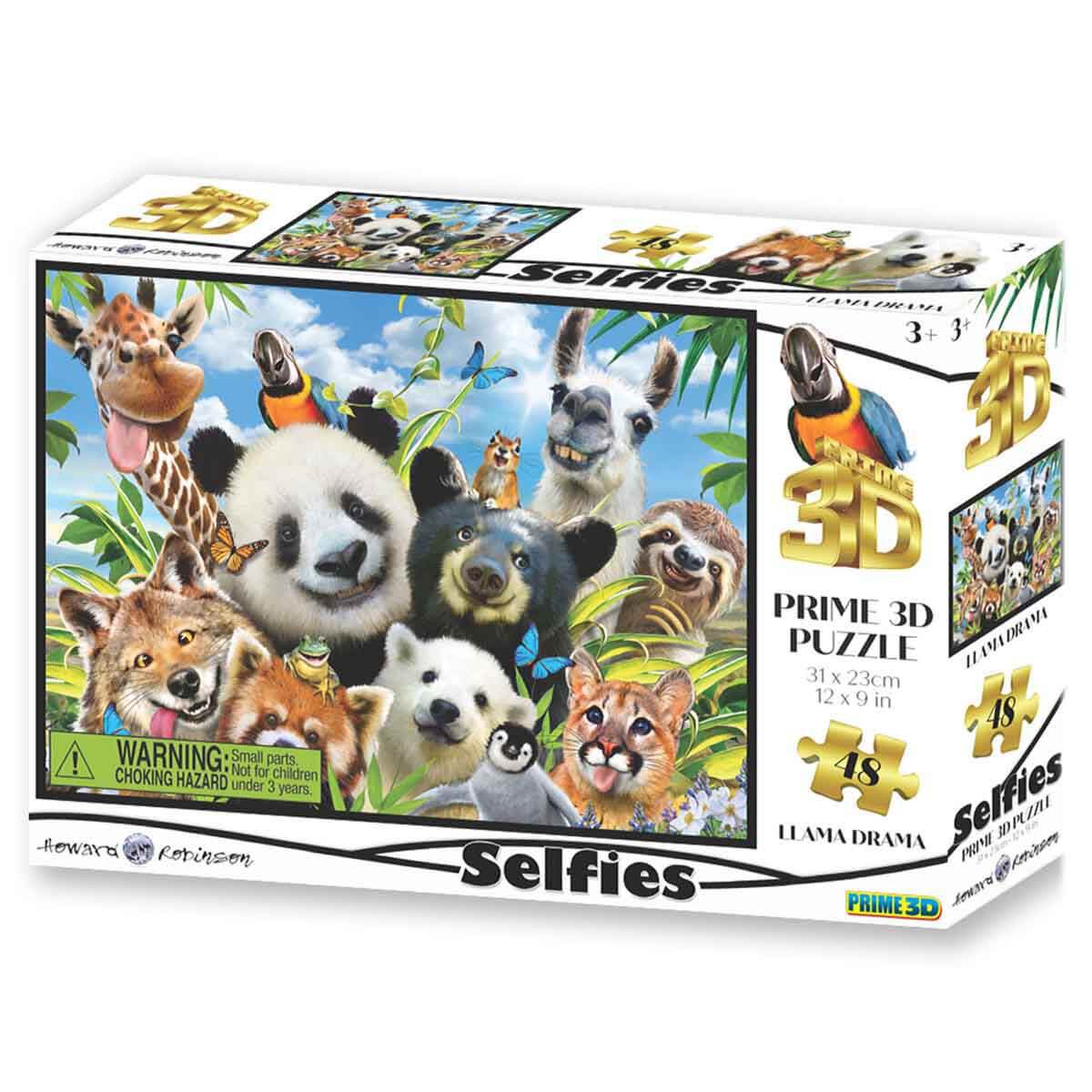 48 Parça 3D Puzzle: Hayvanlar Alemi Selfie | Toyzz Shop