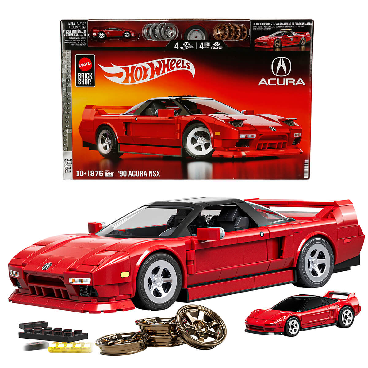 Hot Wheels Elite Serisi '90 Acura NSX Araba Yapım Seti 876 Parça