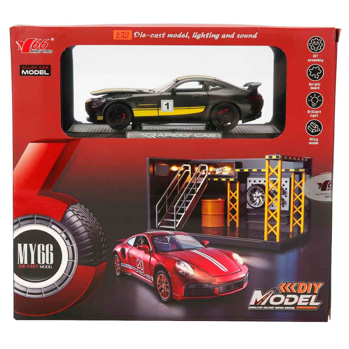 1:32 Sesli ve Işıklı Mercedes Benz GT Die Cast Çek Bırak Model