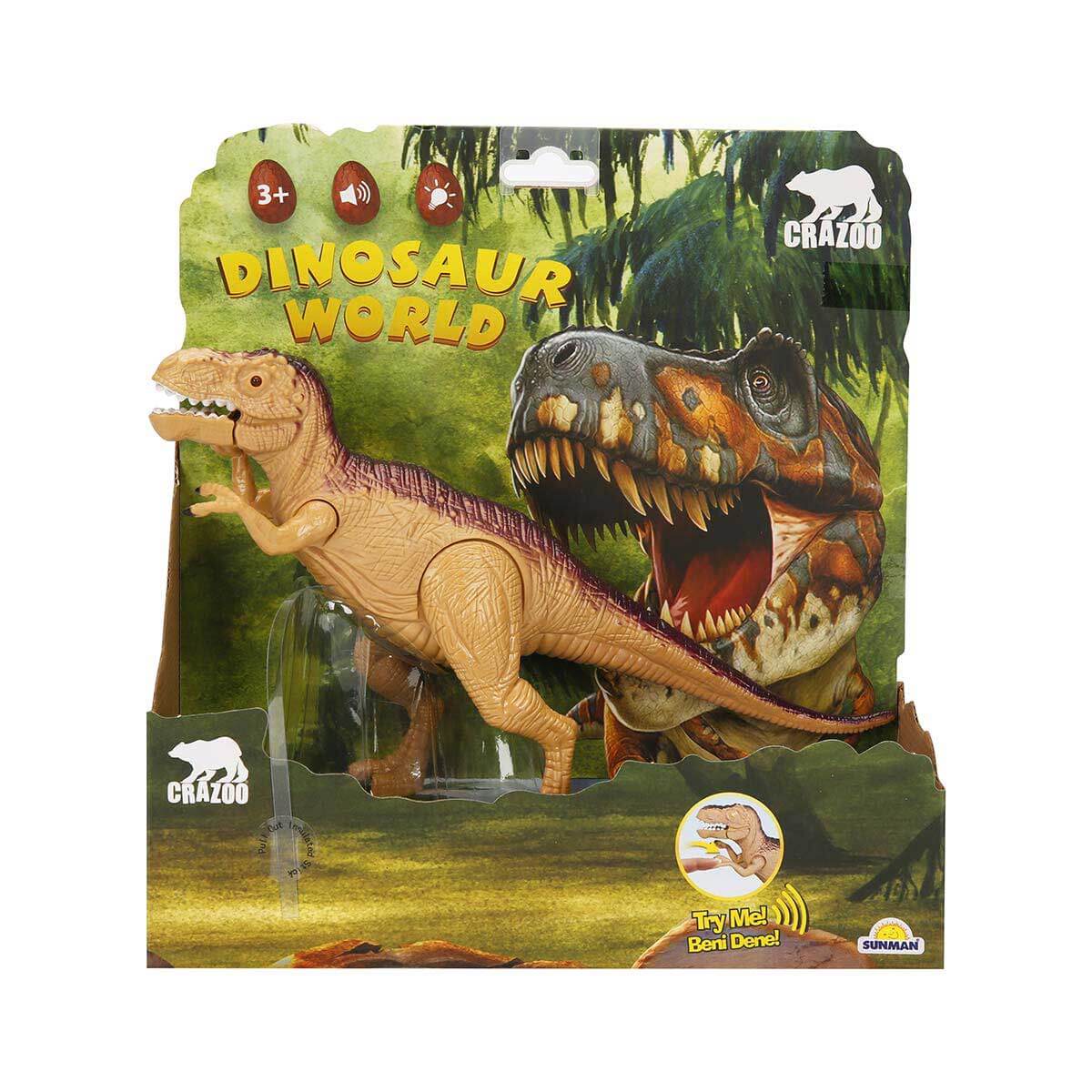 Sesli ve Işıklı Dinozor - Koyu Yeşil | Toyzz Shop