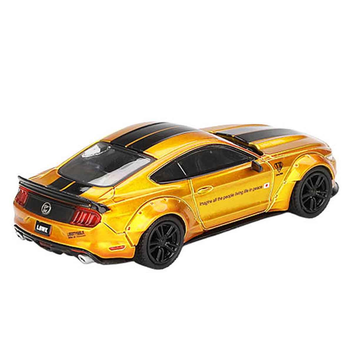 1:64 Mini Gt LB-Works Ford Mustang LB Gold Diecast Model Araba