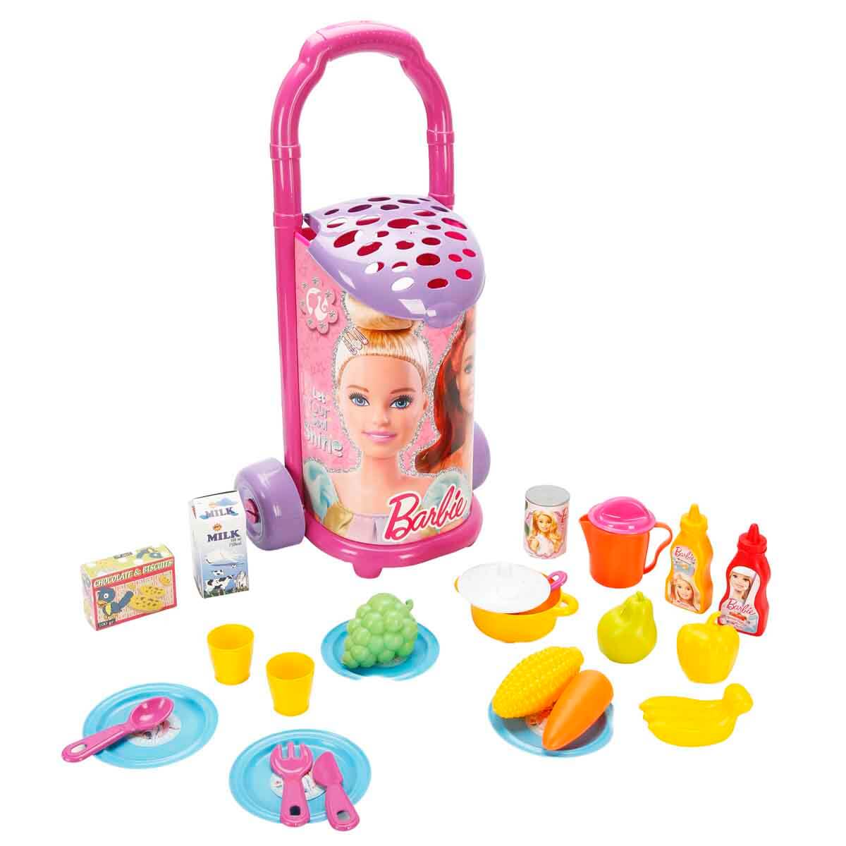 Barbie Pazar Arabası - Pembe Tekerlekli | Toyzz Shop