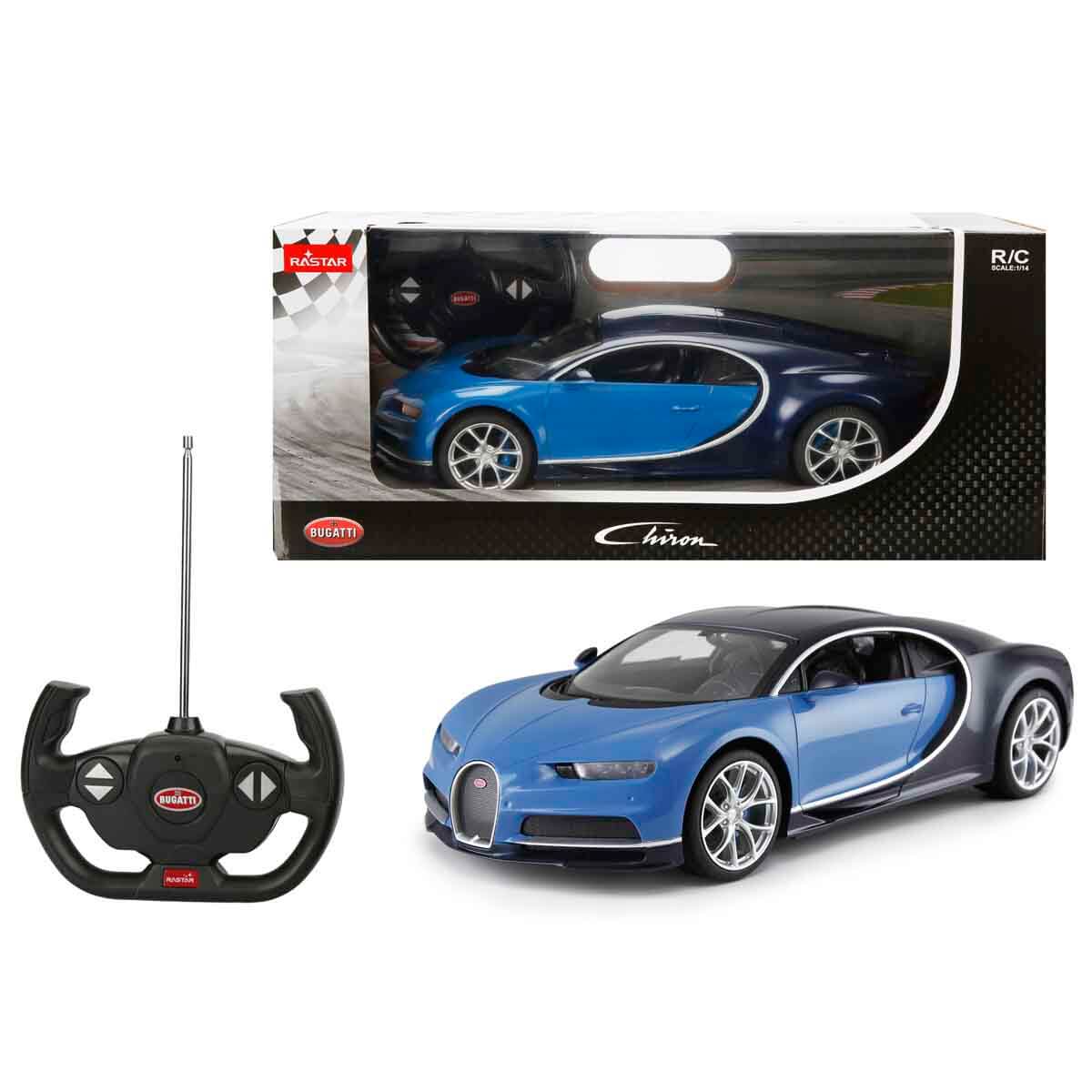 1:14 Bugatti Chiron Uzaktan Kumandalı Işıklı Araba - Kırmızı-Siyah