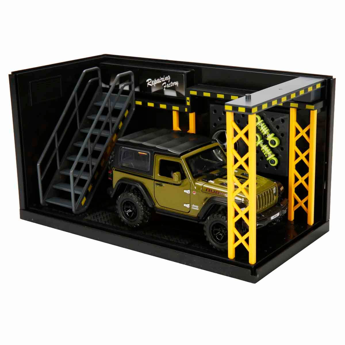 1:32 Sesli ve Işıklı Jeep Wrangler Rubicon Die Cast Çek Bırak