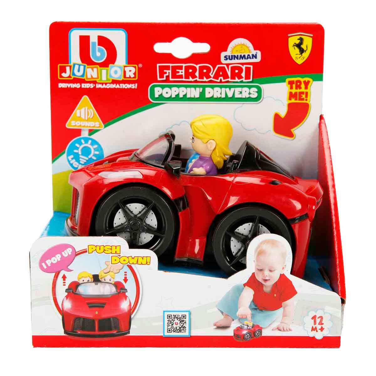 Sesli ve Işıklı Ferrari Zıplayan Figürlü Araba - Kırmızı | Toyzz Shop
