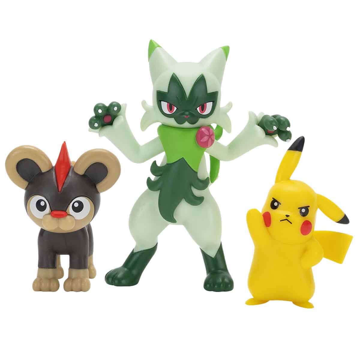 Pokemon Battle 3'lü Figür Seti POK/95155-D - Dedenne – Lycanroc