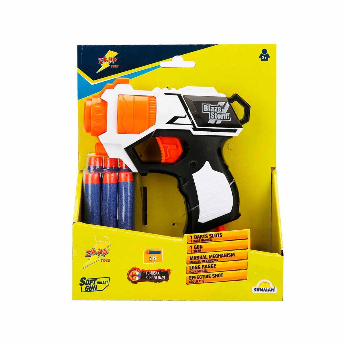 Zapp 6 Mermili Sünger Dart Atan Silah 14 cm | Toyzz Shop
