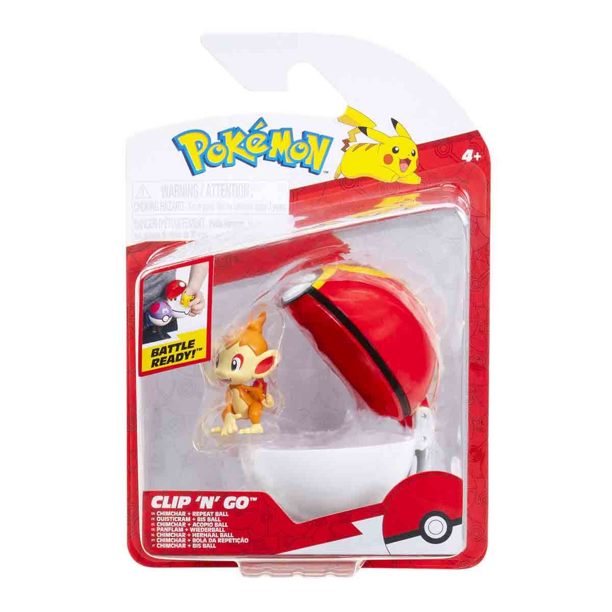 Pokemon Clip 'N' Go Poke Topu ve Figür Seti POK/95057-E - Chespin