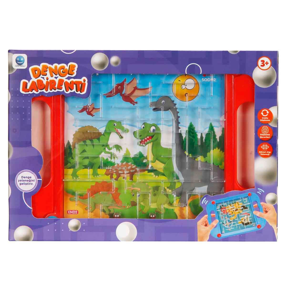 ✤smile✤ Smile Games Denge Labirenti Kutu Oyunu - Kırmızı-Lunapark Desenli