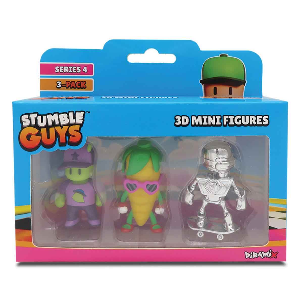 Stumble Guys 3'lü Mini Figür Seti S4 TUY41000 - Pixel Guy
