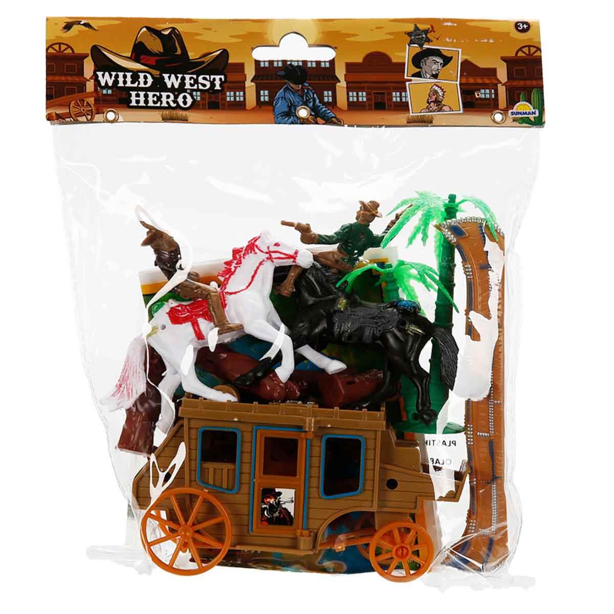 Kovboy Figürleri Oyun Seti - Arabalı-Çadırlı Set | Toyzz Shop