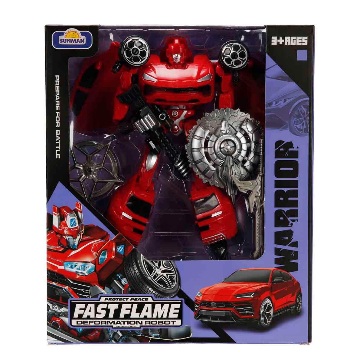 2in1 Warrior Arabaya Dönüşebilen Robot - Fast Flame - Mavi | Toyzz