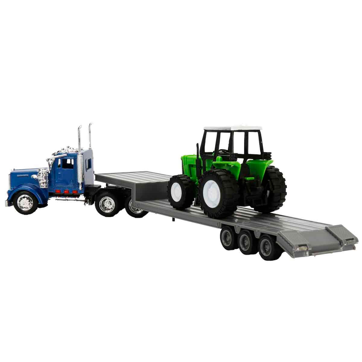 1:43 Long Haul Kenworth Taşıyıcı Tır Seti - Mavi Tır | Toyzz Shop
