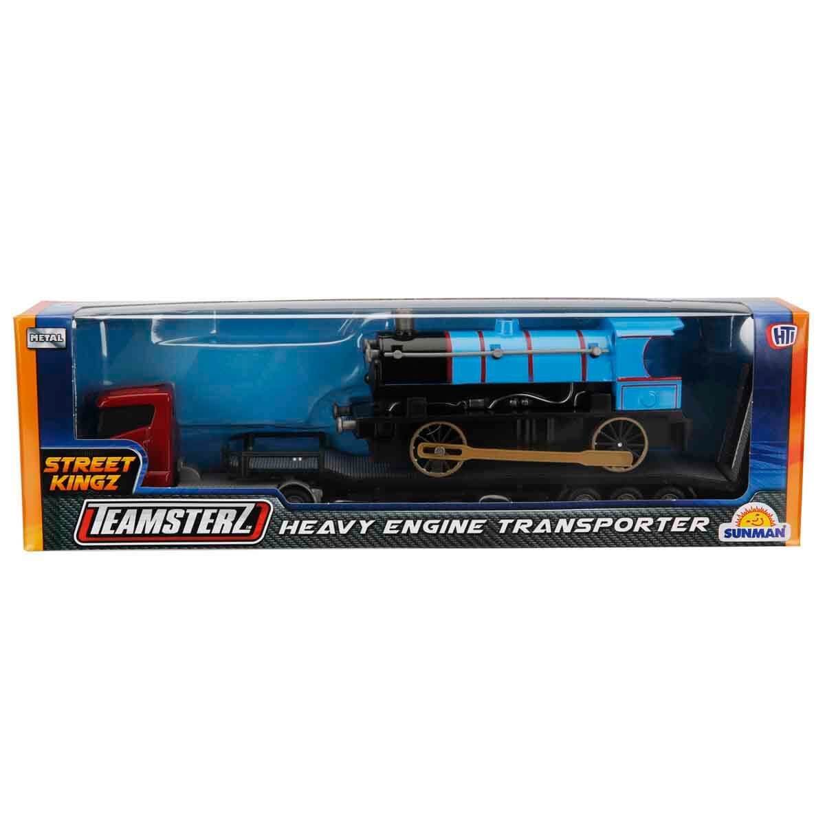 1:60 Teamsterz Transporter Tren Araçlar - Kırmızı Tır-Mavi