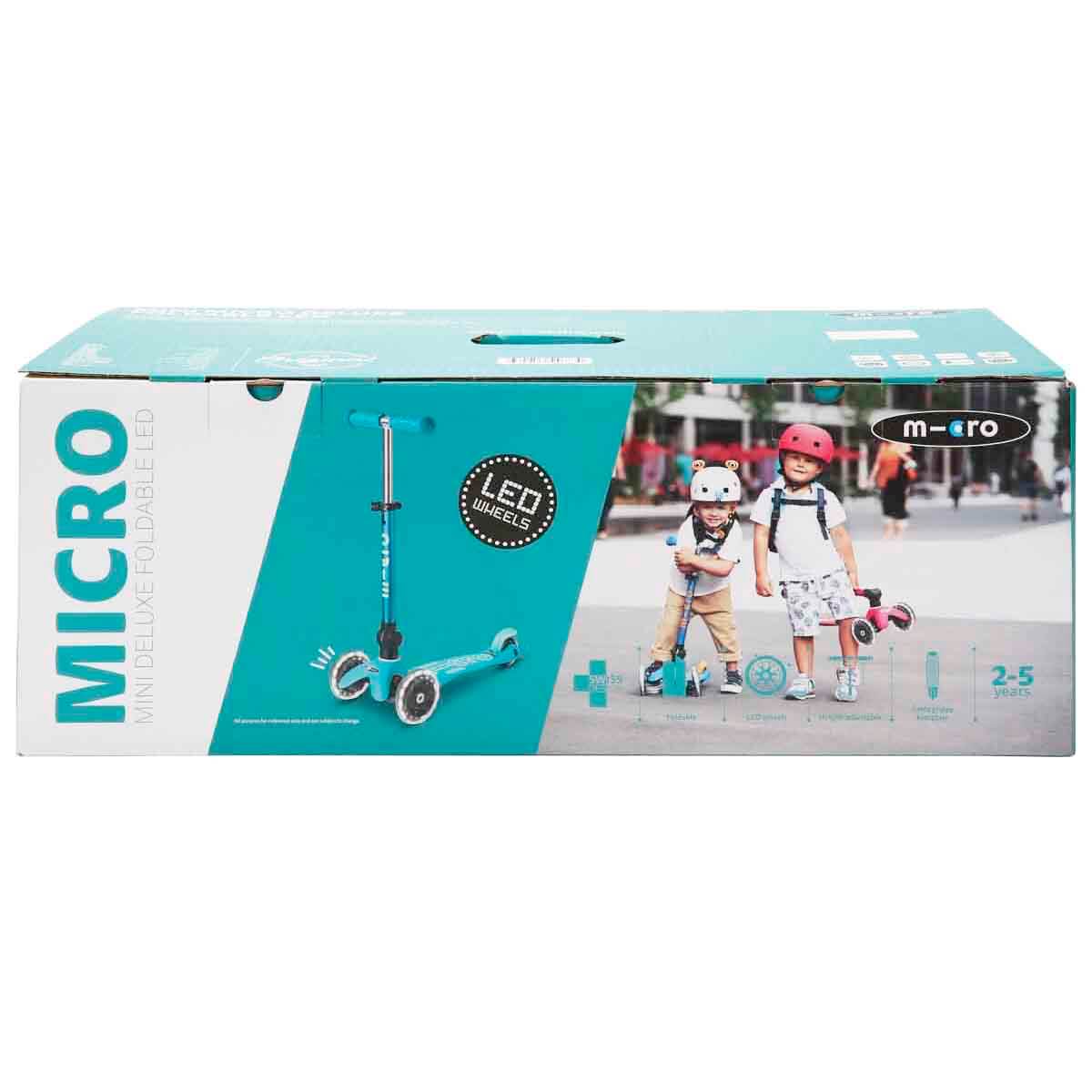Micro Mini Deluxe 3 Tekerlekli Katlanabilir Işıklı Aqua Scooter