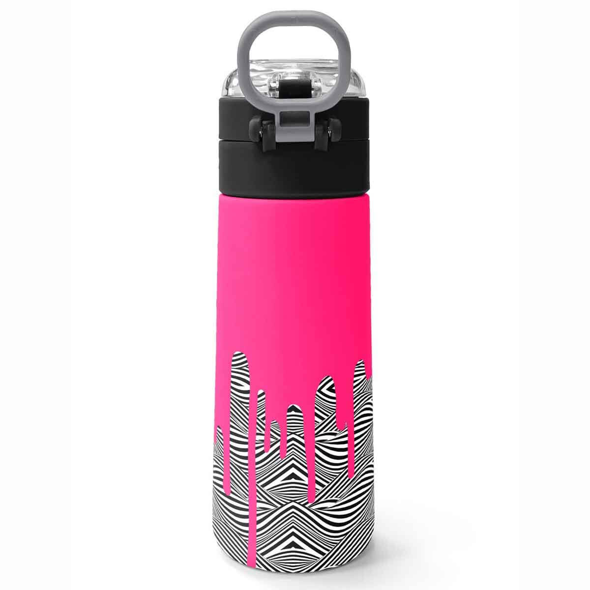 undefined - 8bd62_Coral_High_Pembe_Siyah_Beyaz_Desenli_Celik_Termos_.jpg