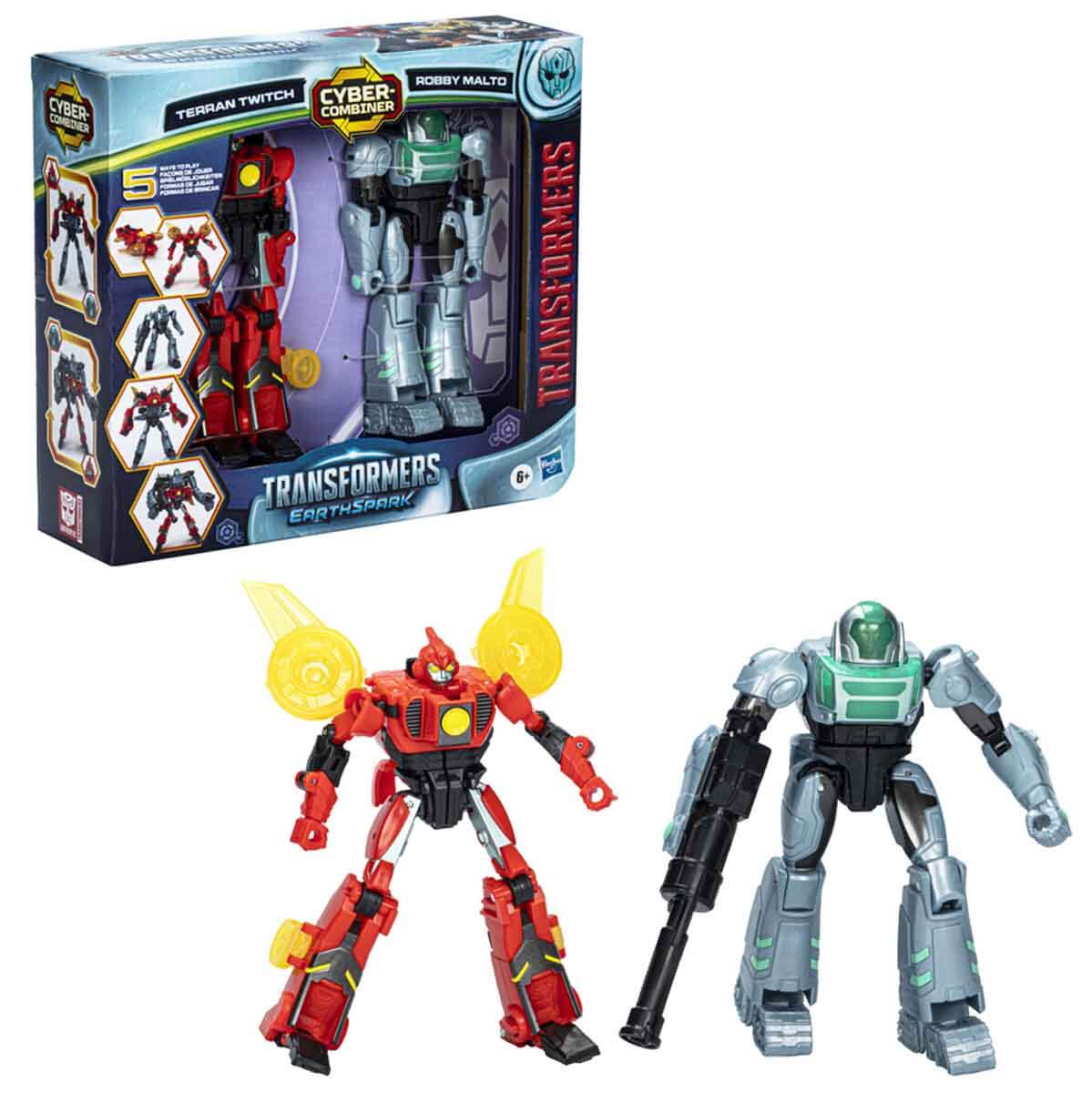 2in1 Transformers EarthSpark Terran Twitch ve Robby Malto 2'li